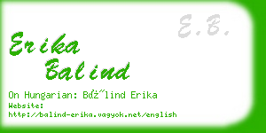 erika balind business card